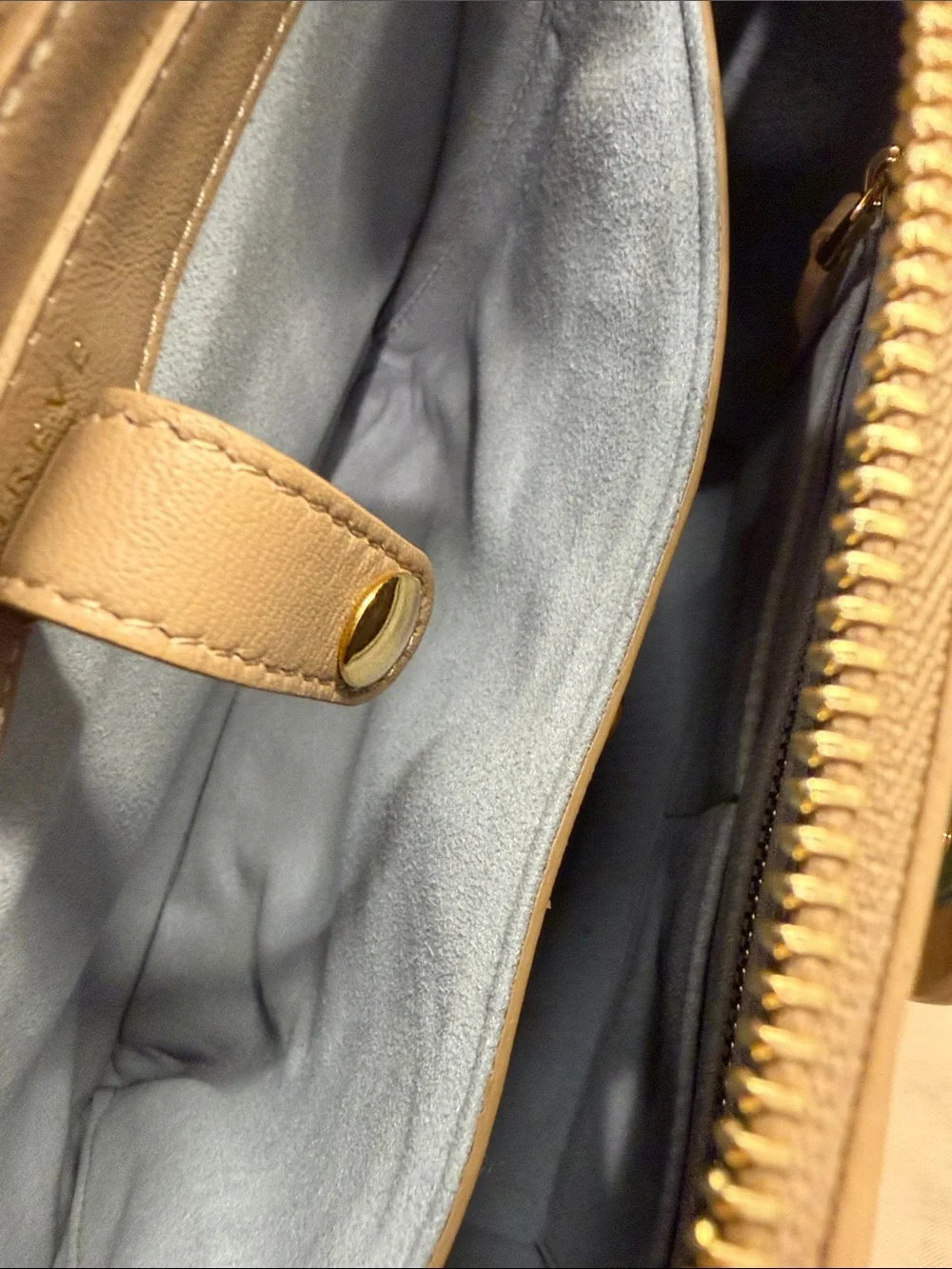 Senreve Croc-Embossed Leather Satchel in Tan